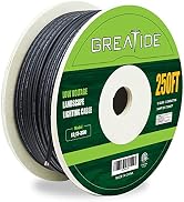 GREATIDE 12/2 Low Voltage Landscape Lighting Wire, Outdoor Direct Burial Cable, 12 Gauge 2 Conduc...
