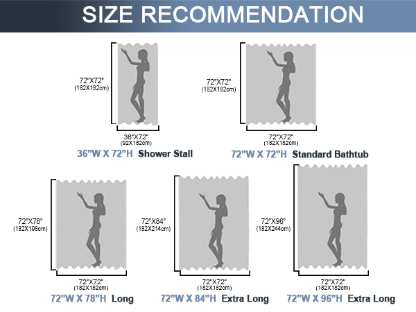 Fabric shower curtain