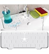 1 Pcs White Silicone Faucet Handle Drip Catcher Tray - Drip Catcher for Sink Faucet – Kitchen Fau...
