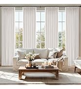 MIULEE Pinch Pleated Thick Linen Curtains 90 Inch 4 Panels Set Back Tab Memory Trained Pinch Plea...