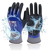 HPHST Waterproof Work Gloves,Winter Work Gloves Heavy Duty Oil Resistant Gardening Gloves with Ni...