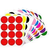 Ouzoustate 2 Inch Circle Round Stickers Labels Removable Large Big Dot Stickers Easy Peel Off, Wr...