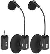 XTUGA Wireless Instrument Microphone with Suction Cup, Wireless Guitar Microphone System 2.4G Rec...