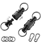 TAGUKIOO Quick Release Keychain with Detachable Key Rings-Heavy Duty Retractable Key Chain Clip f...