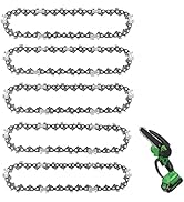 5 Pack 6-Inch Chainsaw Chain 1/4" LP Pitch .043" Gauge 37 Drive Links Replacement chain for 6-inc...