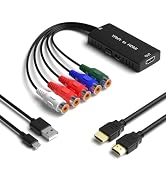 RuiPuo Female Component to HDMI Converter YPbPr to HDMI Adapter Supports 1080P/720P Compatible DV...