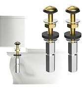 Hibbent 2 Pcs Toilet Tank to Bowl Bolts Kit, Solid Brass Toilet Bolts | Universal Toilet Tank Bol...