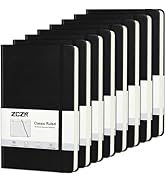 ZCZN 8 Pack Hardcover Journal Notebooks, 5.5"x8.3", Hardcover, Black, A5 Lined Journals for Notes...