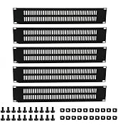 YuPinDiZu 2U Blank Panel with Venting-5 Pack Steel Blank Rack Mount Panel Spacer for 19in Server ...