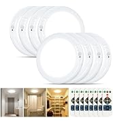 Rodalims Rechargeable Ceiling Light, No Wiring Battery Operated Ceiling Lights with Remote, Motio...