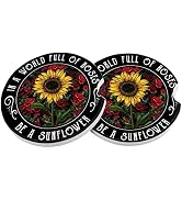 Car Coasters 2 Pack, Small 2.56" Stone Car Cupholder Absorbent Coaster Set for Women Men Drink Cu...