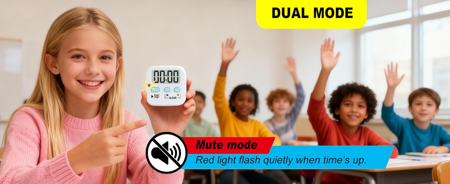 Text reads 'DUAL MODE'. Series of images showing educational or learning activities with cheerful atmosphere and interactive elements.