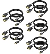 URELEGAN HDMI to VGA Cable 3 Feet 10-Pack, HDMI to VGA (Male to Male) 1080P HD Video Cord Compati...