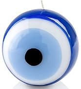 BCS Blue Evil Eye Candle - Nazar Home Decor - Handmade Unscented Premium Candles for Home & Offic...