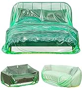 Skywin Furniture Covers for Moving - 1 Pack,101x75x50 Large Sofa Couch Storage Bag & Plastic Couc...