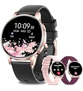 Fitdafit Smart Watches for Women, 3 Bands, Compatible for Android iPhone | 1.27" HD Smartwatch, A...