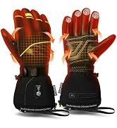 ThxToms Heated Gloves for Men Women, Rechargeable Waterproof Touchscreen Heating Work Gloves, Upg...