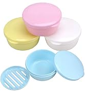 PUTING Round Seal Waterproof Soap Protectors Shampoo Bar Holder Portable Soap Container Dish Box ...