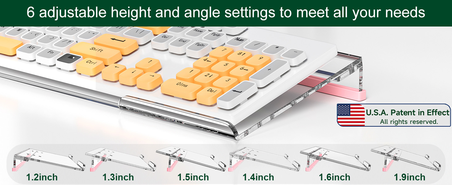 adjustable acrylic keyboard stand