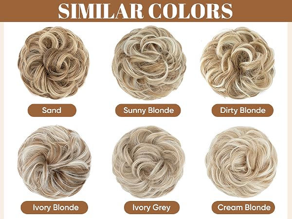 blonde hair bun
