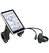 Focket Electric Bike LCD Display, 24V 36V 48V 60V M5 LCD Panel Screen Ebike LCD Display Control P...