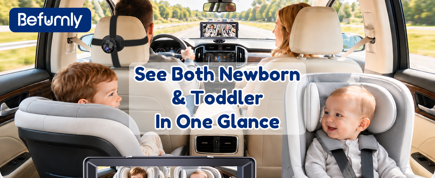 dual baby car camera