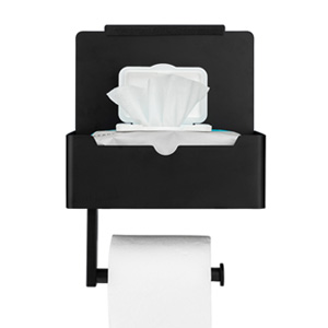 Toprema black toilet paper wipes holder