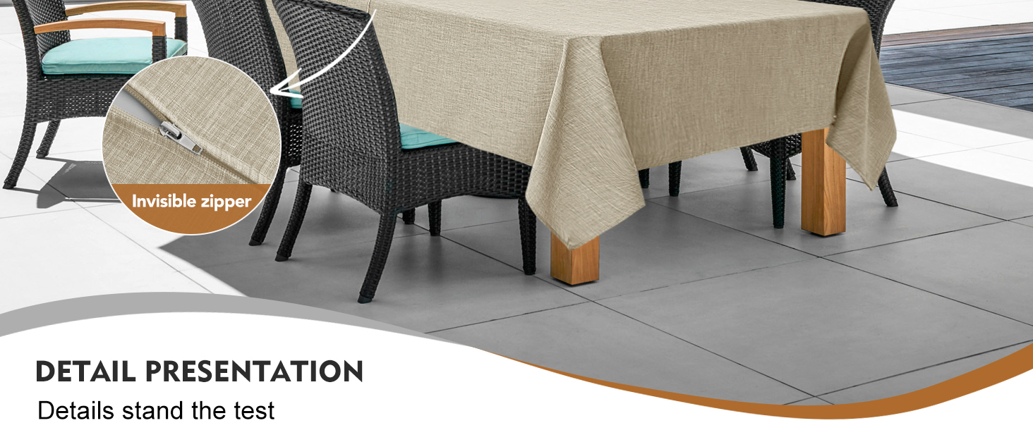 nature outdoor table cloth with umbrella hole