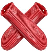 Cbiumpro 2-Pack Cast Iron Handle Cover, Silicone Heat Resistant Hot Cast Iron Skillet Pan Handle ...