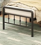 EMODA 16 Inch Twin Bed Frames with Headboard and Footboard, Heavy Duty Twin Platform Bed, Metal S...