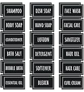 Segbeauty Soap Dispenser Waterproof Labels, 36 Packs Self-Adhesive Minimalist Labels Stickers for...