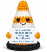 Easter Handmade Crochet Traffic Cone Ornament Gift – Affirmation Desktop Decor, Encouragement Gif...