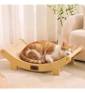 FUKUMARU Cat Scratcher Bed Sisal, 23.6 Inch Durable Scratching Bed for Indoor Cats, Large Cat Scr...