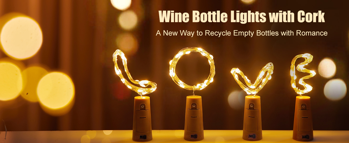 Brightown Wine Bottle Lights with Cork