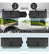 Veharvim Sun Visor Extender for Car (Polarized, Zipper Slider& Prevents Fingerprints, UV400, PC L...