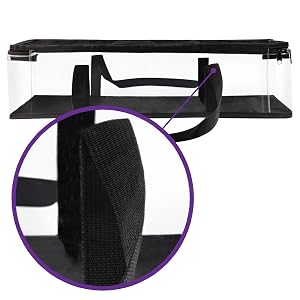 CD Storage Bags - Transparent PVC Media Storage - Water Resistant CD Holder Case with Handles