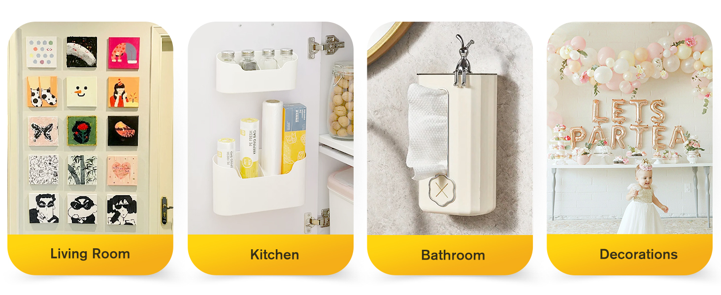 EMITEVER Picture Hanging Strips for redecorating or reorganizing your dorm room