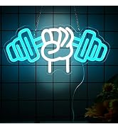 Neonawall Dumbbell Neon Sign For Home Décor,Bedroom Decor,Led Sign,Room Neon Sign,Gym Decor,Sport...