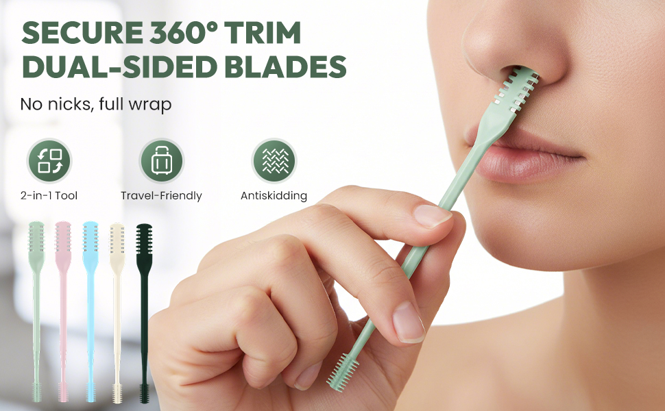 2-in-1 Nasal Hair Cutter, Nose Hair Trimmer for Men Women