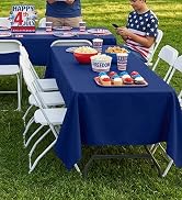 misaya 6 Packs Disposable Plastic Table Cloth, 54 x 108 Inch Waterproof Rectangle Tablecloth, Lea...