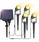 ALOVECO Solar Spot Lights Outdoor 4-in-1 Solar Powered Spotlights IP65 Waterproof with Remote 29....