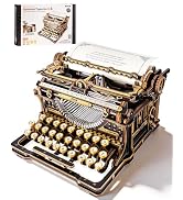 ROKR 3D Wooden Puzzles for Adults, Challenging 12-Hour Immersive Mechanical Typewriter Model Kit ...