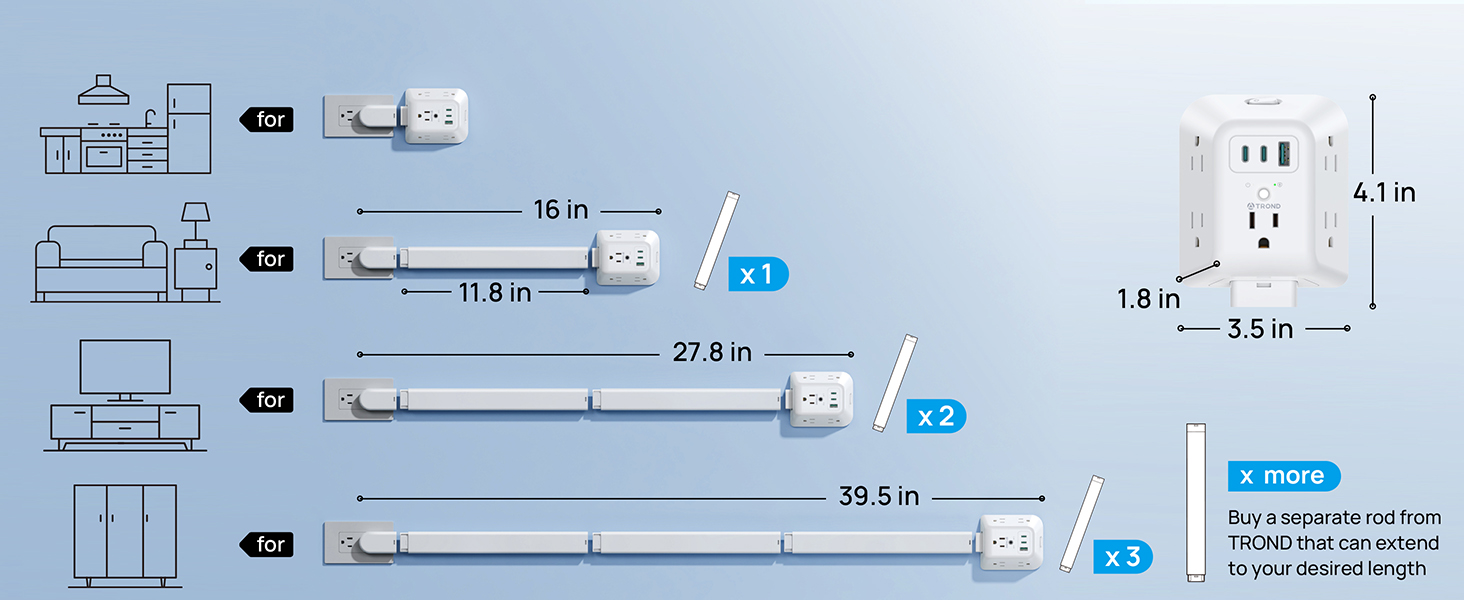 3 Modular Electrical Extendable Stick