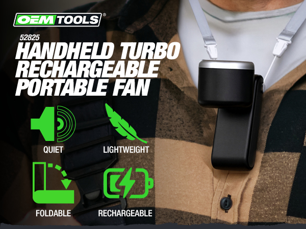 Quiet, Lightweight Handheld Turbo Fan for Summer Travel and Everyday Use