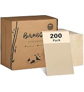 MORGIANA 200PCS Bamboo Napkins Disposable, 100% Compostable Napkins Guest Hand Towels for Lunch, ...