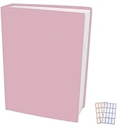 Pink Stretchable Jumbo Book Covers, Washable Durable Reusable Book Protector fits Hardcover Textb...