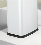 organizelink 2.1 Gal Slim Bathroom Trash Can with Swing Lid, Rustproof Stainless Steel Small Garb...
