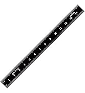 PEC Tools 150mm (6in) Steel Ruler, High Contrast, 1/50" Thick X 1/2" Wide, Dual-Sided Accuracy of...