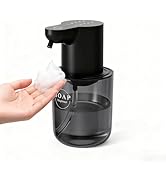 Automatic Foaming Soap Dispenser for Bathroom: 4-Level Adjustable Black Touchless Hand Soap Dispe...
