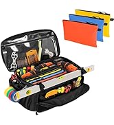 Rexmica Tool Bag and 3 Tool Pouches, Tool Storage Organizer for Men with Anti-friction and Thick ...